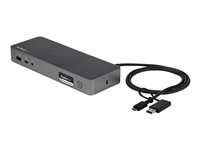 StarTech.com USB-C- och USB-A-dockningsstation - hybrid universell dockningsstation för bärbar dator med dubbelskärm för 4K vid 60 Hz samt HDMI och DisplayPort - USB 3.1 Gen 1-hubb, GbE - strömförsörjning på 60 W - Windows, Mac och Chrome - Dockningsstation - USB-C - 2 x HDMI, 2 x DP - 1GbE - Storbritannien, Europa DK30C2DPPDUE