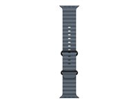 Apple - Band för smart klocka - 49 mm, svart titanfinish - 130 - 200 mm - ankare blå - för Watch Hermès Series 12, SE 3, Series 10, Series 11, Series 12, Ultra 3, Ultra 4 MGCJ4ZM/A