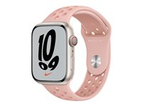 Apple Nike - Band för smart klocka - 140 - 210 mm - pink Oxford, rose whisper - för Watch Hermès Series 12, SE 3, Series 10, Series 11, Series 12, Ultra 3, Ultra 4 MN6Q3ZM/A