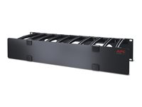 APC Horizontal Cable Manager Single-Sided with Cover - Rackkabelhanteringspanel med skydd - svart - 2U - TAA-kompatibel - för P/N: AR4012A, AR4017A, AR4032A, AR4038LA, SRT5KRMXLT-A, SRT6KRMXLT-A, SRT8KRMXLT-A AR8606
