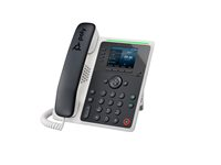 HP Poly Edge E220 - VoIP-telefon med nummerpresentation/samtal väntar - 3-riktad samtalsförmåg - SIP, SDP - flerlinjesfunktion - 16 rader - vit, midnattsblå 82M87AA