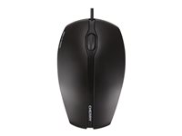 CHERRY GENTIX - Mus - höger- och vänsterhänta - optisk - 3 knappar - kabelansluten - USB - svart JM-0300-2