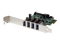Startech PCI Express PCIe SuperSpeed USB 3.0-kontrollerkortadapter med 4 portar och UASP - SATA-ström - USB-adapter - PCI Express x1 - USB 3.0 x 4 - för P/N: BNDTB10GI, BNDTB210GSFP, BNDTB410GSFP, BNDTB4M2E1, BNDTBUSB3142, HBS304A24A PEXUSB3S4V