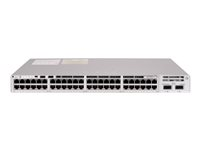 Cisco Catalyst 9200 - Network Essentials - switch - L3 - smart - 40 x 10/100/1000 (PoE+) + 8 x 100/1000/2.5G/5G/10GBase-T - rackmonterbar - PoE+ (740 W) C9200-48PXG-E