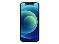 Apple iPhone 12 - 5G smartphone - dual-SIM / Internminne 64 GB - OLED display - 6.1" - 2532 x 1170 pixlar - 2 bakre kameror 12 MP, 12 MP - front camera 12 MP - blå MGJ83QN/A