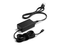 HP - USB-C strömadapter - halogenfri, vänster kontakt - AC 115/230 V - 65 Watt - Europa AJ7X5AA#ABB