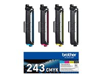 Brother TN243CMYK Value Pack - 4 pakettia - musta, keltainen, sinivihreä, magenta - alkuperäinen - väriainekasetti malleihin Brother DCP-L3510, L3517, L3550, HL-L3210, L3230, L3270, MFC-L3710, L3730, L3750, L3770 TN243CMYK