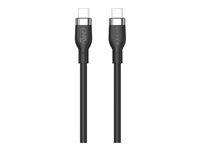 HyperJuice - USB-kaapeli - 24 pin USB-C (uros) to 24 pin USB-C (uros) - USB 2.0 - 1 m - USB-virransyöttö (240 W), laajennettu tehoalue (EPR) - musta HJ4001BKGL