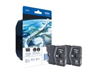Brother LC985BKBP - 2-pack - svart - original - blister - bläckpatron - för Brother DCP-J140W, DCP-J315W, DCP-J515W, MFC-J410 LC985BKBP2