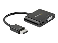 Startech DisplayPort till HDMI VGA-adapter - 4K 60 Hz - Videokort - DisplayPort hane till HD-15 (VGA), HDMI hona - 23.2 cm - svart - stöd för 4K DP2VGAHD20