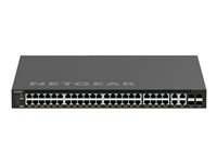 NETGEAR M4350-44M4X4V - Kytkin - L3 - Hallinnoitu - 44 x 100/1000/2.5G (PoE++) + 4 x 100/1000/2.5/5/10G (PoE++) + 4 x 25 Gb:n SFP28 - ilmavirtaus edestä taaksepäin - telineeseen asennettava - PoE++ (3314 W) MSM4352-100NES