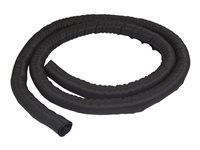 Startech 2 m kabelhanteringsstrumpa - Flexibelt lindad kabelstrumpa - 25,4 mm till 38,1 mm diameter expanderbar hylsa - Polyesterkabelhanterare/-skydd/-döljare - Svart kabelorganiserare som kan klippas - Set med kabelfodral - svart - 2 m WKSTNCM