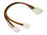 C2G "Y" Cable - Répartiteur d'alimentation - connecteur mini-alimentation 4 broches (F) pour alimentation interne 4 plots (M) 81846