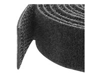 Startech 50ft. Hook and Loop Roll - Cut-to-Size Reusable Cable Ties - Bulk Industrial Wire Fastener Tape - Adjustable Fabric Wraps - Black (HKLP50) - Kabelbandsrulle - 15.24 m - för P/N: HKLP50BL, HKLP50GN, HKLP50RD, HKLP50YW HKLP50