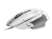 Logitech G G502 X - Mus - optisk - kabelansluten - USB - vit 910-006146