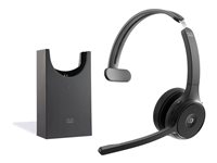 Cisco Headset 721 - Kuulokkeet + mikrofoni - korvien päällä - Bluetooth - langaton - hiilen musta - Cisco Webex Certified HS-WL-721-BUNAS-C