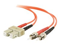 C2G SC-ST 62.5/125 OM1 Duplex Multimode PVC Fiber Optic Cable (LSZH) - Patch-kabel - SC-läge (multi-mode) (hane) till ST-läge (multi-mode) (hane) - 15 m - 15 m - fiberoptisk - duplex - 62,5/125 mikron - OM1 - halogenfri - orange 85456
