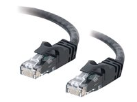 C2G Cat6 Booted Unshielded (UTP) Crossover Patch Cable - Risteytyskaapeli - RJ-45 (uros) to RJ-45 (uros) - 1 m - UTP - CAT 6 - valettu, piikitön, säikeinen - musta 83540