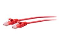 C2G 15ft (4.5m) Cat6a Snagless Unshielded (UTP) Slim Ethernet Network Patch Cable - Red - Kytkentäkaapeli - RJ-45 (uros) to RJ-45 (uros) - 4.5 m - 4.8 mm - UTP - CAT 6a - valettu, piikitön - punainen C2G30165