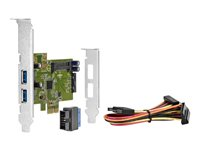 HP - USB-adapter - PCI Express x1 låg profil - USB 3.0 x 4 - för HP 60XX, 6200, 8100, 8200, Elite 8000, Elite 8100; Workstation z210, z210 90, Z220, Z230 QT587AA