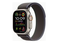 Apple Watch Ultra 2 - 49 mm - titanium - älykello kanssa Trail-ranneke - nailonkudos - sinnen/musta pannan koko: M/L - 64 Gt - LTE, Wi-Fi, Bluetooth, UWB - 4G - 61.4 g MRF63KS/A