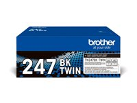 Brother TN247BK TWIN - 2-pack - Lång livslängd - svart - original - tonerkassett - för Brother DCP-L3510CDW, DCP-L3517CDW, DCP-L3550DW, MFC-L3730CDN TN247BKTWIN