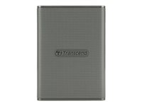 Transcend ESD360C - SSD - 4 Tt - ulkoinen (kannettava) - USB 3.2 Gen 2x2 (USB-C liitin) - AES 256 bittiä - harmaa TS4TESD360C