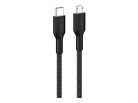 Belkin BoostCharge Pro - USB-kabel - USB-C (hane) till mikro-USB typ B (hane) - 1 m - USB Power Delivery (15W), braided CAB026HQ1MBK