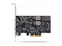 Startech 5-Port USB PCIe Card, USB 3.2 10Gbps, PCI Express Card with 4x USB-C Ports, 1x USB-A Internal Port, USB PCIe Controller Card, Windows/macOS/Linux - USB-adapter - PCIe 3.0 x4 - USB-C 3.2 Gen 1 x 4 + USB 3.2 Gen 1 x 1 - svart PS4C3IA3-USB-C-CARD
