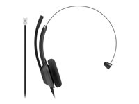 Cisco Headset 321 - Kuulokkeet + mikrofoni - korvien päällä - langallinen - RJ-9 - hiilen musta HS-W-321-C-RJ9