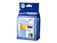 Brother LC3211 Value Pack - 4-pack - svart, gul, cyan, magenta - original - bläckpatron - för Brother DCP-J572DW, DCP-J772DW, DCP-J774DW, MFC-J890DN, MFC-J890DW, MFC-J890DWN LC3211VAL