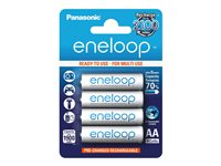 Panasonic Eneloop - Akku 4 x AA-tyyppi - NiMH - (uudelleenladattavat) - 1900 mAh 184-1015