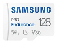 Samsung PRO Endurance MB-MJ128KA - Flash-muistikortti (microSDXC to SD -adapteri sisältyvä) - 128 Gt - Video Class V30 / UHS-I U3 / Class10 - microSDXC UHS-I - valkoinen MB-MJ128KA/EU