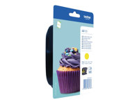 Brother LC123Y - Lång livslängd - gul - original - blister - bläckpatron - för Brother DCP-J100, DCP-J105, DCP-J132W, DCP-J4110DW, DCP-J552DW, DCP-J752DW LC123YBP