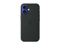 Apple - Skydd för mobiltelefon - MagSafe-kompatibilitet - silikon - svart - för iPhone 16 MYY13ZM/A