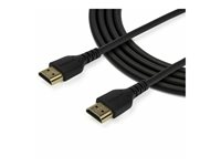 Startech 1.5m (4.9ft) Premium High Speed HDMI Cable with Ethernet, 4K - Premium hög hastighet - HDMI-kabel med Ethernet - HDMI hane till HDMI hane - 1.5 m - skärmad - svart - passiv, 4K60 Hz (4096 x 2160) stöd, robust, HDR-stöd RHDMM150CMP