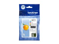 Brother LC3211 - 4-pack - svart, gul, cyan, magenta - original - bläckpatron - för Brother DCP-J572DW, DCP-J772DW, DCP-J774DW, MFC-J890DN, MFC-J890DW, MFC-J890DWN LC3211VALDR