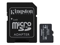 Kingston Industrial - Flash-muistikortti (sovitin microSDHC:stä SD:hen sisältyvä) - 8 Gt - A1 / Video Class V30 / UHS-I U3 / Class10 - microSDHC UHS-I SDCIT2/8GB