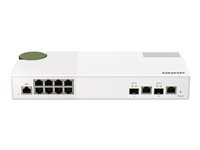 QNAP QSW-M2108-2C - Kytkin - Hallinnoitu - 2 x 10 Gigabit SFP+ + 8 x 2.5GBase-T - työpöytä QSW-M2108-2C