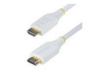 Startech 6ft (1.8m) Premium Certified High Speed HDMI Cable, 4K60Hz - Premium hög hastighet - HDMI-kabel med Ethernet - HDMI hane till HDMI hane - 1.8 m - skärmad - vit - passiv, 2K144Hz stöd, 4K60Hz UHD-stöd, HDR10-stöd HDMI2-CABLE-4K60-6FW