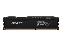 Kingston FURY Beast - DDR3 - pakkaus - 8 Gt: 2 x 4 Gt - DIMM 240-nastainen - 1600 MHz / PC3-12800 - CL10 - 1.5 V - puskuroimaton - non-ECC - musta KF316C10BBK2/8