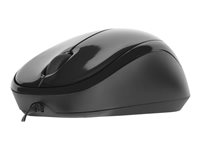 Targus - Mus - höger- och vänsterhänta - optisk - 3 knappar - kabelansluten - USB - svart AMU75EU