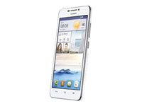 Huawei Ascend G630 - 3G pekskärmsmobil - RAM 1 GB / Internminne 4 GB - microSD slot - 5" - 1280 x 720 pixlar - rear camera 8 MP - front camera 1 MP - vit 51059271