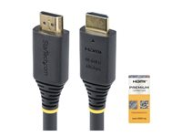 Startech 1.5m (4.9ft) Premium Certified High Speed HDMI Cable, 4K60Hz - Premium hög hastighet - HDMI-kabel med Ethernet - HDMI hane till HDMI hane - 1.5 m - svart - passiv, 4K60Hz stöd HDMI2CABLE-4K60-150C