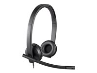 Logitech USB Headset H570e - Kuulokkeet + mikrofoni - korvien päällä - langallinen 981-000575