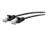 C2G 6ft (1.8m) Cat6a Snagless Unshielded (UTP) Slim Ethernet Network Patch Cable - Black - Kytkentäkaapeli - RJ-45 (uros) to RJ-45 (uros) - 1.8 m - 4.8 mm - UTP - CAT 6a - valettu, piikitön - musta C2G30144