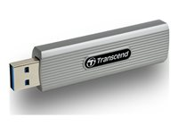 Transcend ESD320A - SSD - salattu - 1 Tt - ulkoinen (kannettava) - USB 3.2 Gen 2x1 - AES 256 bittiä - pehmeä harmaa TS1TESD320A