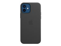 Apple - Skydd för mobiltelefon - med MagSafe - läder - svart - för iPhone 12, 12 Pro MHKG3ZM/A