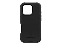 OtterBox Defender Series - Baksidesskydd för mobiltelefon - MagSafe-kompatibilitet - silikon - svart - för Apple iPhone 16 Pro 77-95975