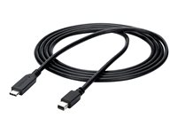StarTech 6ft / 2m USB-C to Mini DisplayPort Cable - 4K 60Hz - Black - USB 3.1 Type C to mDP Adapter (CDP2MDPMM6B) - Adapterkabel - USB-C (hane) till Mini DisplayPort (hane) - USB 3.1 / Thunderbolt 3 / DisplayPort 1.2 - 1.8 m - 4K60Hz (3840 x 2160) stöd - svart CDP2MDPMM6B